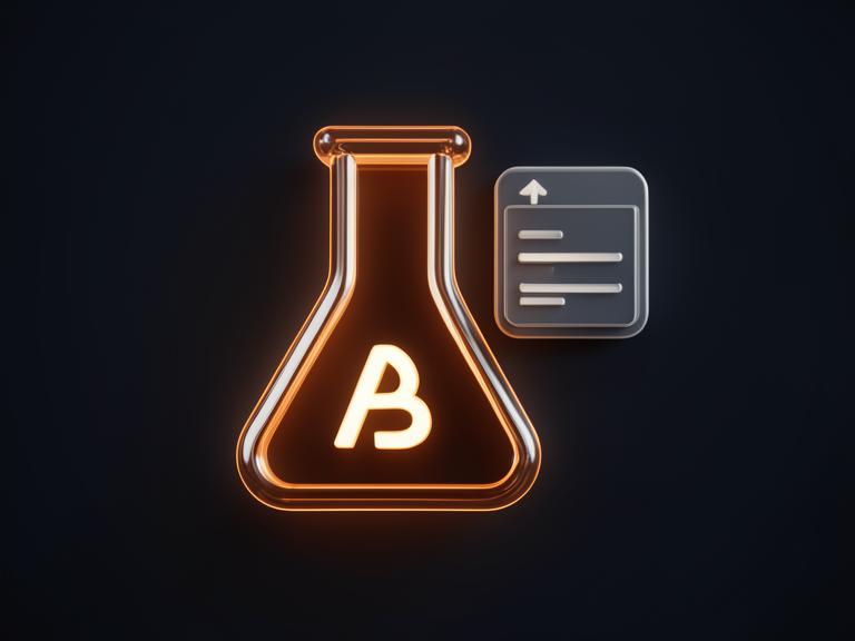 A/B Testing & Conversion Optimization — 3D product illustration