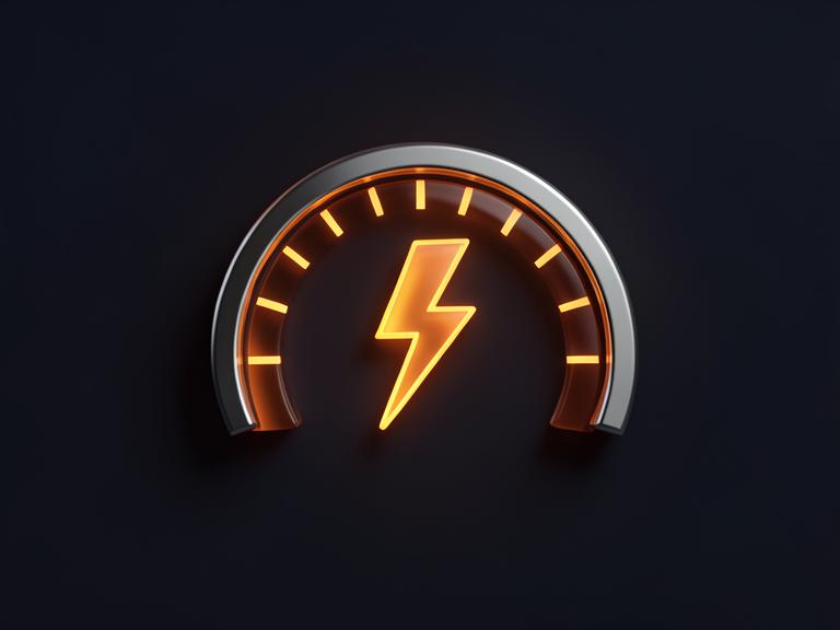 Core Web Vitals & Page Speed — 3D product illustration