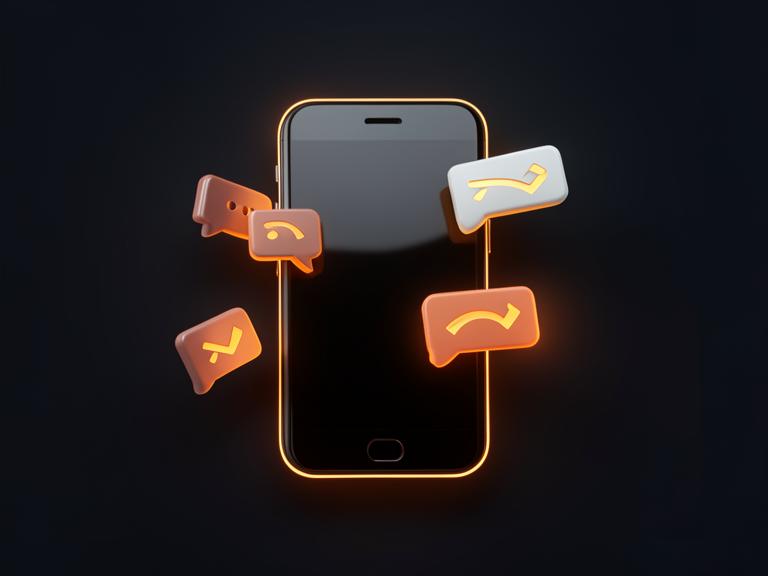SMS Marketing Automation — 3D product illustration